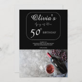 Carte de remerciement pour les 50 ans d'Olivia (Devant / Derrière)