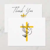 Carte de remerciement pour les funérailles de Dove (Devant / Derrière)