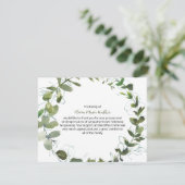 Carte de remerciement pour les funérailles de verd (Debout devant)