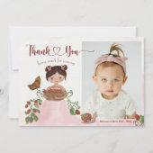 Carte de remerciement pour les photos d'anniversai (Devant)