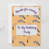 Carte de remerciement pour les possums à queue tou (Devant)