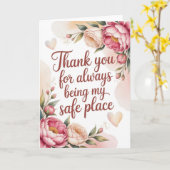 Carte de remerciement pour maman (Fleur jaune)