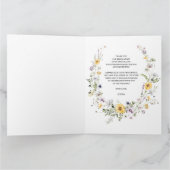 Carte de remerciement pour mariage avec abeille et (Intérieur)