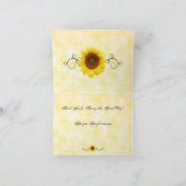 Carte de remerciement pour mariage Tournesol (Intérieur)