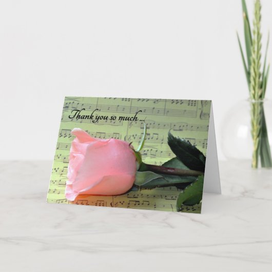 Carte de remerciement pour musique de mariage (Devant)