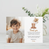 Carte de remerciement pour photo d'anniversaire av (Debout devant)