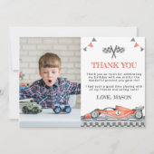 Carte de remerciement pour photo d'anniversaire de (Devant)