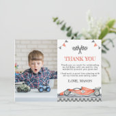 Carte de remerciement pour photo d'anniversaire de (Debout devant)