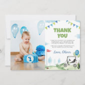 Carte de remerciement pour photo d'anniversaire de (Devant)