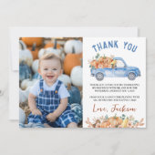 Carte de remerciement pour photo d'anniversaire de (Devant)