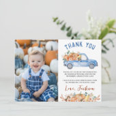 Carte de remerciement pour photo d'anniversaire de (Debout devant)