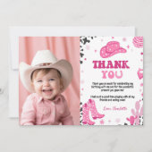 Carte de remerciement pour photo d'anniversaire de (Devant)