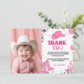 Carte de remerciement pour photo d'anniversaire de (Debout devant)