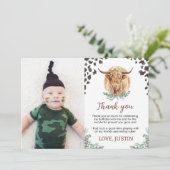 Carte de remerciement pour photo d'anniversaire de (Debout devant)