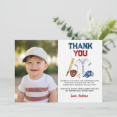 Carte de remerciement pour photo d'anniversaire de (Debout devant)