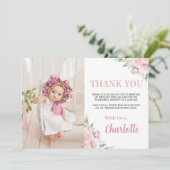 Carte de remerciement pour photo d'anniversaire de (Debout devant)