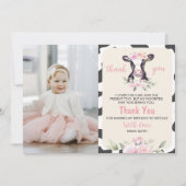 Carte de remerciement pour photo d'anniversaire de (Devant)