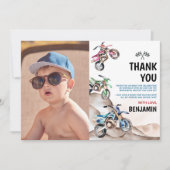 Carte de remerciement pour photo d'anniversaire de (Devant)