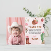 Carte de remerciement pour photo d'anniversaire de (Debout devant)