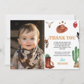 Carte de remerciement pour photo d'anniversaire du (Devant)