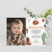 Carte de remerciement pour photo d'anniversaire du (Debout devant)