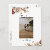 Carte de remerciement pour photo de mariage d'auto (Devant / Derrière)