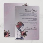 Carte de remerciement pour Quince Años (Devant / Derrière)