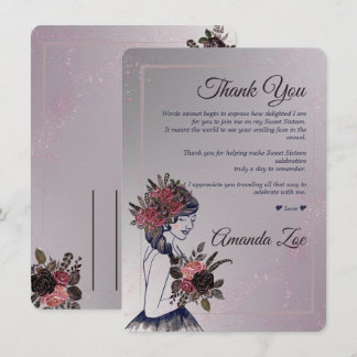 Carte de remerciement pour Quince Años