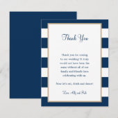 Carte de remerciement pour réception de mariage (Devant / Derrière)