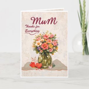 Carte de remerciement pour tout Maman