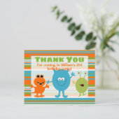 Carte de remerciement pour un anniversaire de mons (Debout devant)