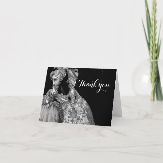 Carte de remerciement pour un bal d'Halloween. (Devant)