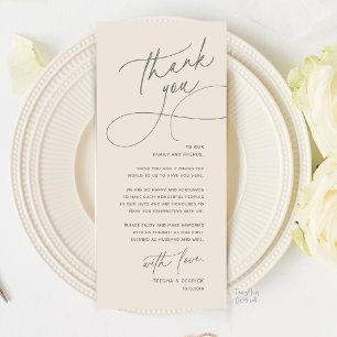 Carte de Remerciement pour un Cadre de Mariage Rom