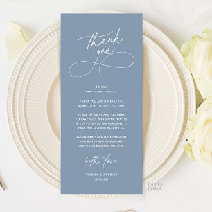 Carte de Remerciement pour un Dîner de Mariage Rom