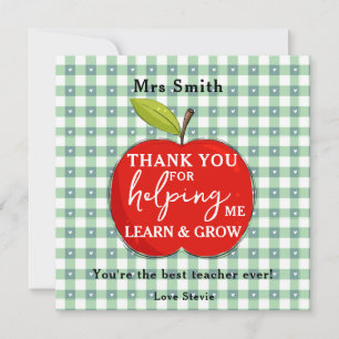 Carte de Remerciement pour un Enseignant Heureux