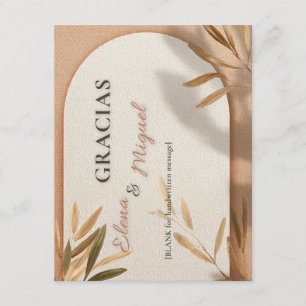 Carte de remerciement pour un mariage espagnol