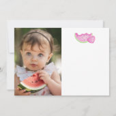 Carte de remerciement pour un premier anniversaire (Dos)