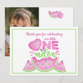 Carte de remerciement pour un premier anniversaire (Devant / Derrière)