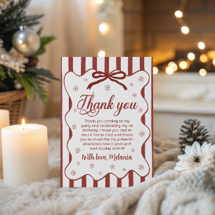 Carte de remerciement pour un premier anniversaire