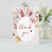 Carte de remerciement pour une baby shower bohème  (Debout devant)