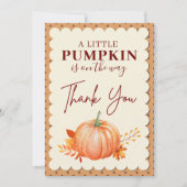 Carte de remerciement pour une Baby Shower d'autom (Devant)