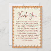 Carte de remerciement pour une Baby Shower d'autom (Dos)