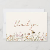 Carte de Remerciement pour une Baby Shower de Fleu (Devant)