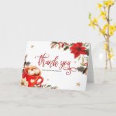 Carte de remerciement pour une baby shower de Noël (Fleur jaune)
