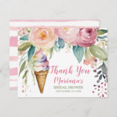 Carte de remerciement pour une baby shower Elle a (Devant / Derrière)