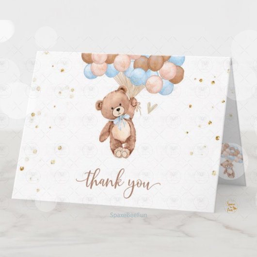 Carte de remerciement pour une baby shower "Nounou