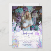 Carte de remerciement pour une Baby Shower Pastel (Devant)