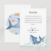 Carte de remerciement pour une Baby Shower sur le  (Devant / Derrière)