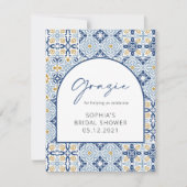 Carte de remerciement pour une douche de mariage m (Devant)