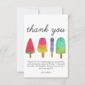 Carte de remerciement pour une fête d'anniversaire (Devant)